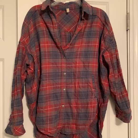 Free People oversized flannel - Picture 1 of 3